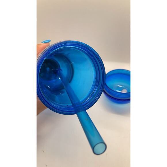 Rare 2007 Starbucks Blue Cold Tumbler 16 oz - Picture 5 of 6